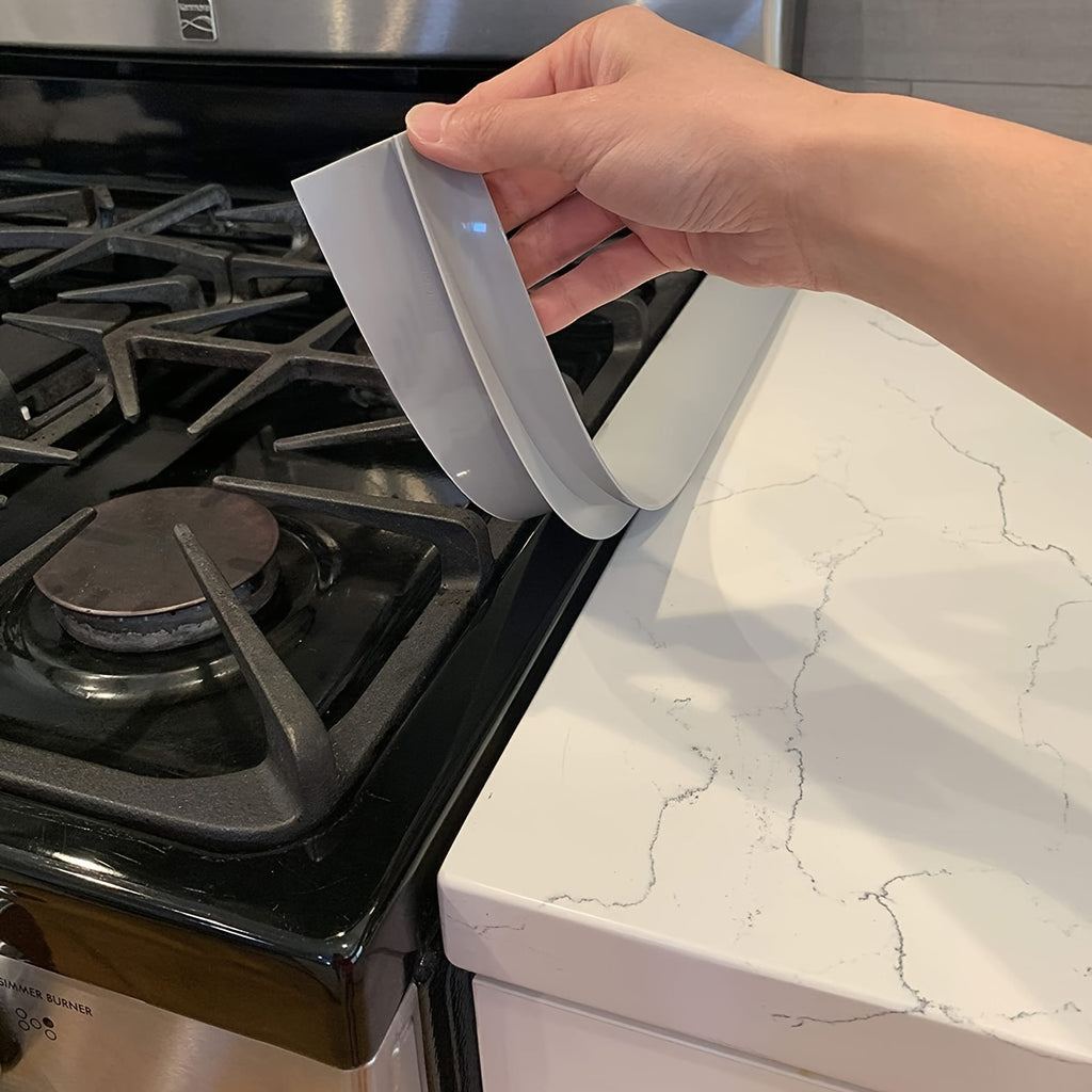 Waterproof & Heatproof Silicone Gap Seal: Easy-Clean, Oil-Resistant Countertop & Stove Gap Cover