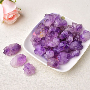 Natural Raw Crystals Stone Minerals Specimen Amethyst Rose Quartz Irregular Shape Rough Rock Stone Healing Aquarium Decoration