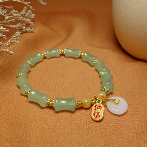 1pc Natural Jade Bracelet For Men And Women, Best Gift For Parents Friend