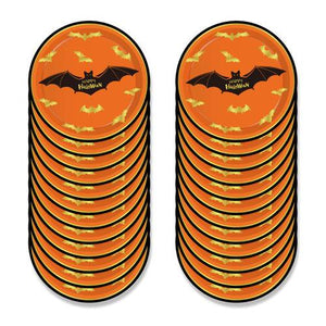 Halloween Pumpkin Blood Hand Bat Paper Plates Party Supplie Plates 68PCS Set US Local Shipping