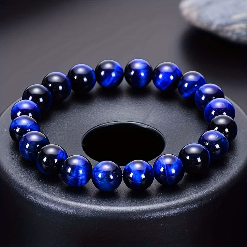 Natural Blue Tiger Eye Stone Bracelet Eagle Eye Stone Cat Eye Hand String