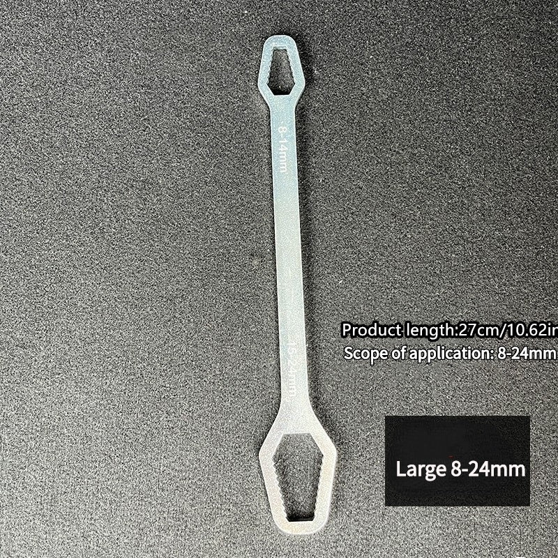 1PC 3-24mm Multifunctional Double Head Wrench, Household Tools Universal Self-tightening Adjustable Special-shaped Wrench Portable Hand Tool