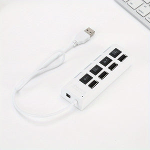 1pc 4/7ports USB Connector For Computer Mouse Keyboard Memory Card Independent Switch Universal Hub