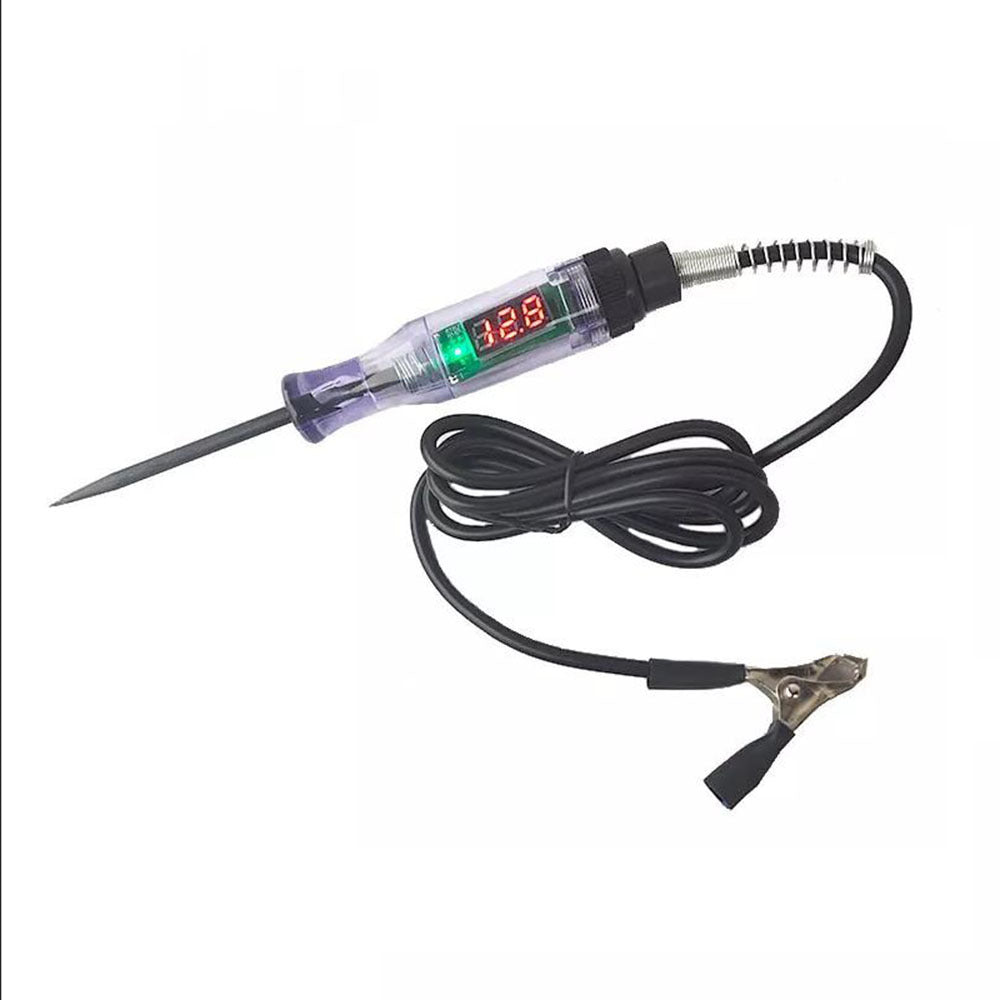 Car Test Pen Circuit Tester, DC Truck Voltage Digital Display Long Probe Pen With Light, Automotive Diagnostic Tools Auto Repair Tool