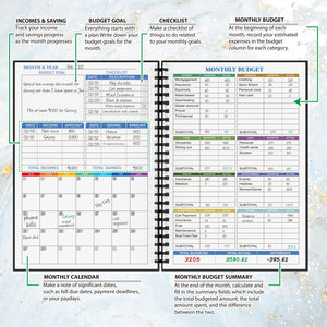 Effortless Finance Management: A5 Budget Planner, 100gsm - Undated for Long-Term Financial Freedom & Goal Tracking