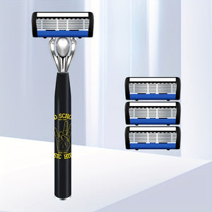 Premium 7-Layer Stainless Steel Razor Set for Daily Grooming - 1 Handle with Choice of 3/6/12/18 Refills for a Smooth Shave Every Time