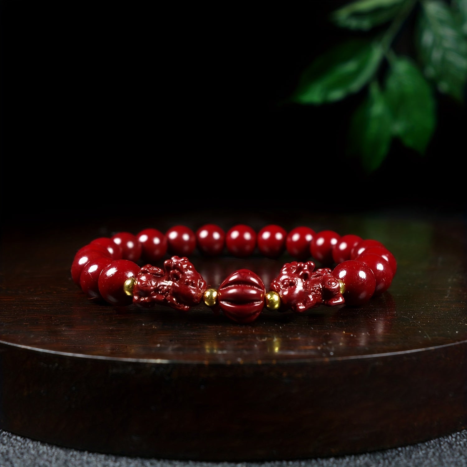 1pc Boutique Cinnabar Bracelet Double Pixiu Bracelet With Exorcism And Good Luck