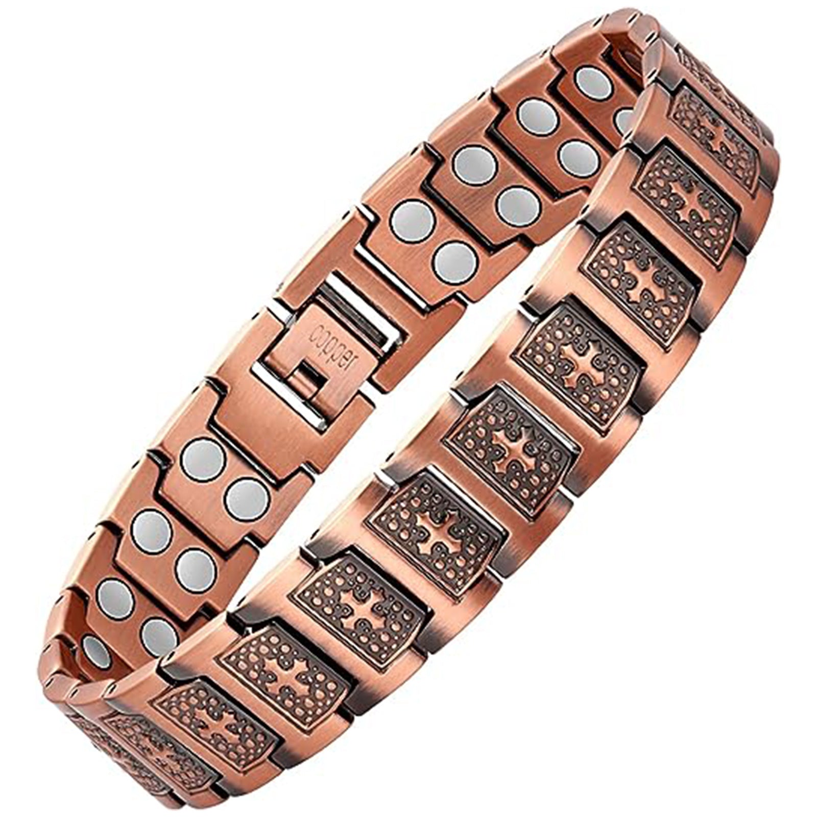 1pc Cross Copper Bracelets For Healing, 99.99% Pure Copper, Cross Bracelet For Men Relieve Arthritis And Carpal Tunnel Migraine Tennis Elbow