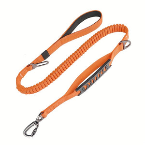 Dog Leash With Comfortable Padded Handle And Highly Reflective Threads, 4-6FT Stretch Dog Leash For Medium Large Dogs Training Walking