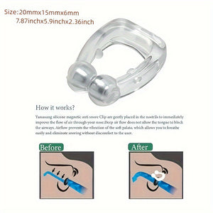 3pcs Anti Snoring Device, Magnetic Anti Snoring Nose Clip, Men And Women Creative Sleeping Aid