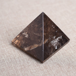 Natural Rock Smoky Quartz Crystal Healing Pyramid