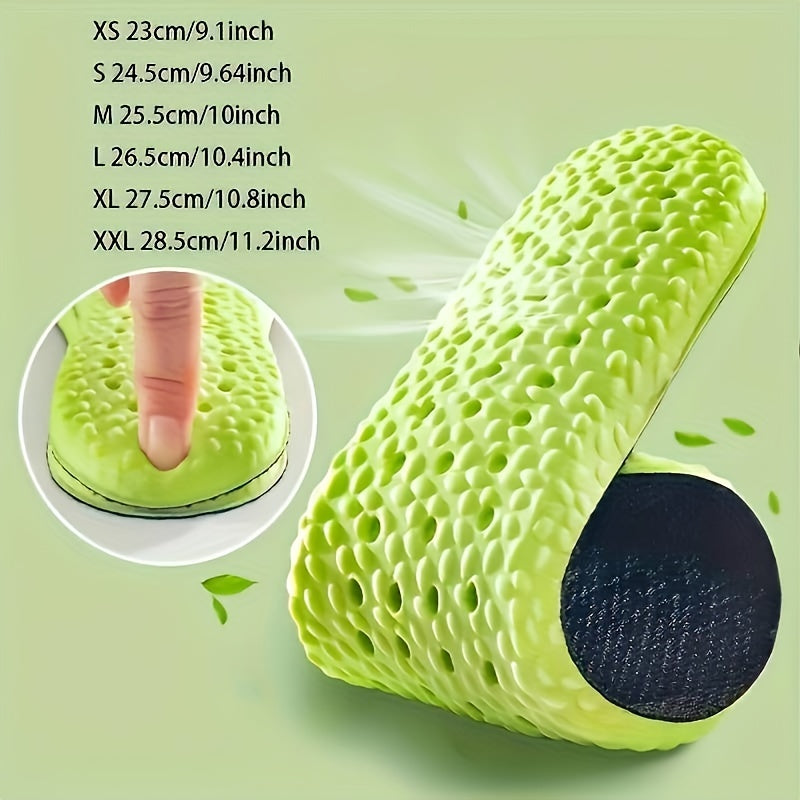 1 Pair Shock Absorption Comfortable Breathable Deodorant Insoles, Insoles For Sneakers Comfortable Plantar Fasciitis Insoles, Men's And Wome