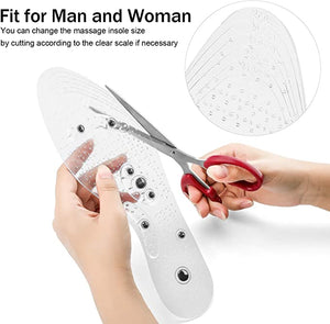 1pair/2pcs Acupressure Magnetic Massage Insoles Men Women Silicone Insole Foot Massager Shoe Pad Foot Inserts