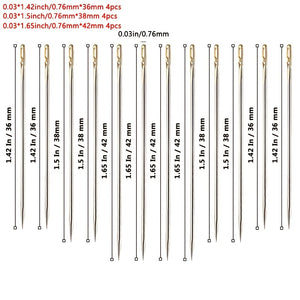 12pcs Blind Needle Elderly Needle-side Hole Hand Household Sewing Stainless Steel Sewing Needless Threading Diy Jewelry White