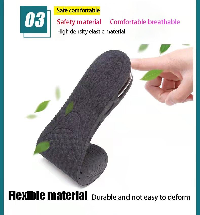 Boost Your Height Instantly with 1pc Invisible Height Increasing Insole - Adjustable Shoe Heel Insole With Air Cushion For Variable Taller S