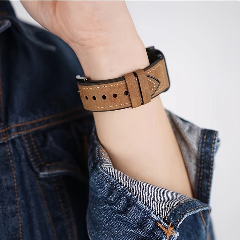 Genuine Leather Cowhide Bracelet For Apple Watch Band 41mm 45mm 49mm 38mm 40mm 42mm 44mm, Wristband For IWatch Series 8 7 6 5 4 3 SE Ultra