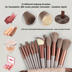 Makeup Brush Set Soft Fluffy Professiona Cosmetic Foundation Powder Eyeshadow Kabuki Blending Make Up Brush Beauty Tool Makeup Sponge Storag