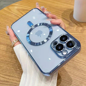 Golden Phone Case Compatible Magnetic Suction Electroplating Phone Case For IPhone 15,14,13,12,11 Pro Max,XS Max,X,XR,8,7,6,6S Mini,Plus,202