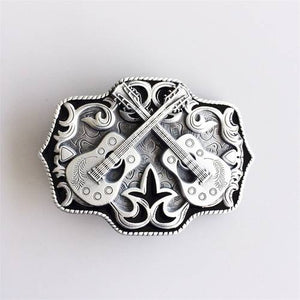 Western Zinc alloy Leather Belt Buckle Guitar Country Music Hot Shape Pattern US Local Shipping