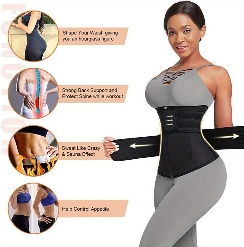 1pc Waist Shaping Belt For Shaping Abdomen, Self Cultivation, Sweating Training Device, Adjustable Waistband Lumbar Support For Weight Loss