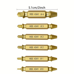 6pcs Damaged Screw Extractor Speed Drill Bit Extractor Drill Set Easily Take Out Screw Tools Broken Stripped Screw Bolt Remover