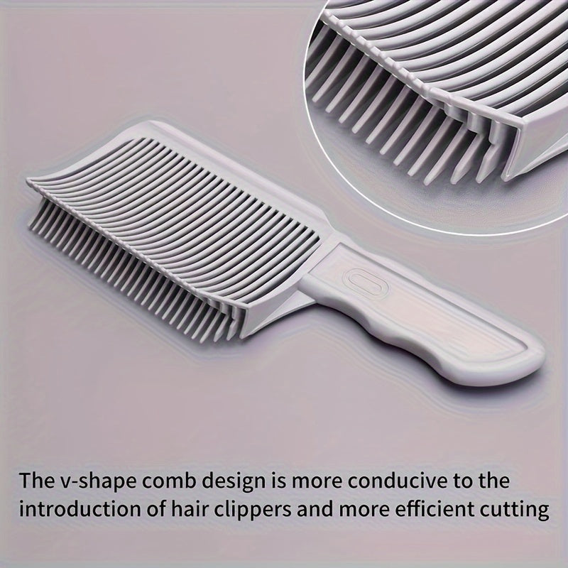 1pc Barber Fade Comb Hair Cutting Comb Curved Flat Top Comb Professional Hair Clipper Comb For Barber Salon Uses