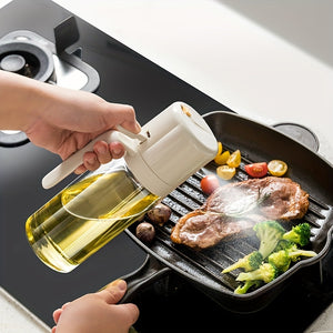 2-in-1 Versatile Glass Oil Sprayer/Mister - Perfect for Kitchen, BBQ, Salads & Outdoor Cooking, Leak-Proof & Easy Clean