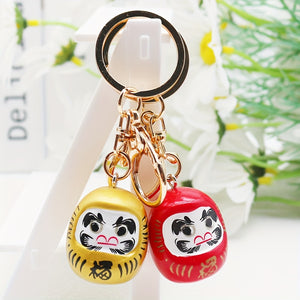 1PC Cartoon Tumbler Shaped Key Chain Doll Prayer Pendant For Good Luck Couple Bag Star Pendant Key Chain