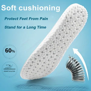 1 Pair 4D Unisex High Elastic Shock Absorbing Deodorant Sport Insoles Comfortable Breathable Massage Cushion For Feet Care Orthopedic Insole