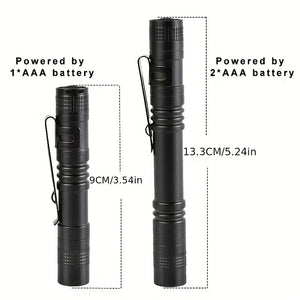 Waterproof Mini LED Flashlight With Clip - Portable Pen Light For Camping, Emergency, And Outdoor Walking (Battery Not Included)