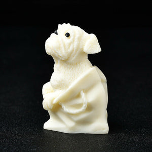 Tugua Nut Ivory Cute Dog Carving Room Decor Kids Girls Healing Gifts Meditation