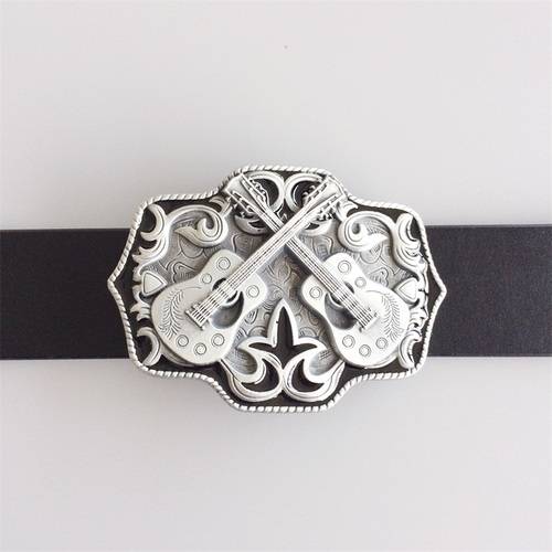 Western Zinc alloy Leather Belt Buckle Guitar Country Music Hot Shape Pattern US Local Shipping