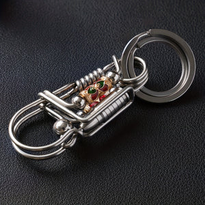 Handmade Stainless Steel Keychain, Creative Keychain For Men