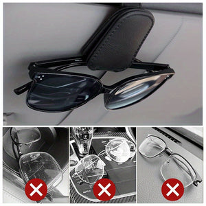 1pc Magnetic Sunglasses Holder for Car Visor - Convenient Car Interior Accessory