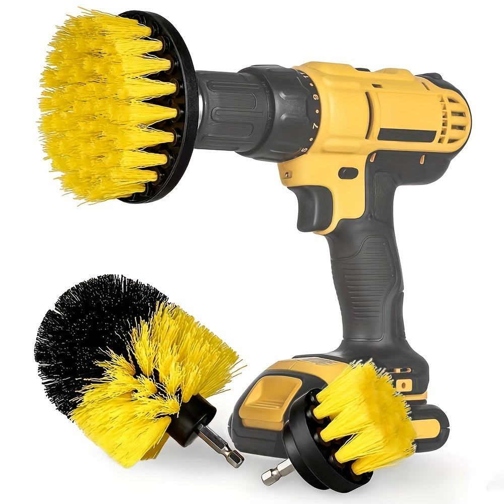 3pcs Drill Brush Set, Power Scrubber Wash Cleaning Brushes Tool Kit, Clean All Purpose Drill Brush For Grout Floor Tub Shower Tile Bathroom