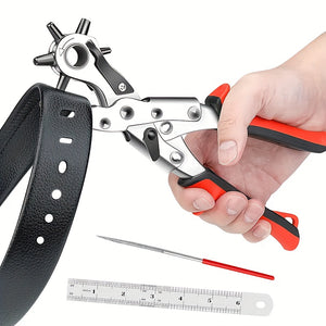 Versatile Leather Hole Punch: Durable, Adjustable & Easy-to-Use Tool for Belts, Watchbands, and Crafts