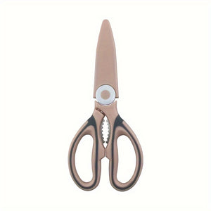 Heavy-Duty Stainless Steel Kitchen Scissors - Dual-Use Cutter for Meat, Poultry, Pizza & Salad Preparation, Ergonomic & Unpowered for Home a