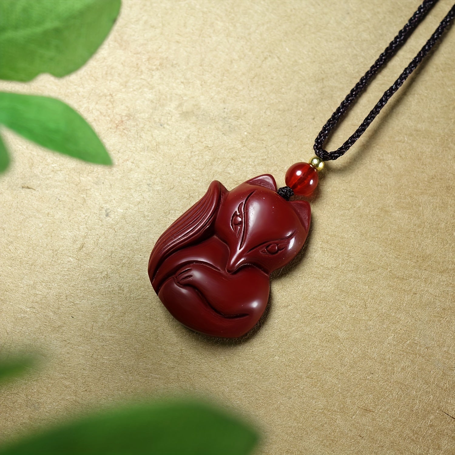 1pc Natural Cinnabar Fox Pendant For Men And Women To Ward Off Evil And Transfer Love Career Bless Pendant