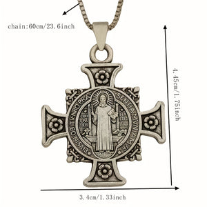 1pc  Saint Michael/Jesus Cross/Saint Benedict Pendant Necklace For Men Boys Women ,Archangel Protect Us Jewelry Gifts