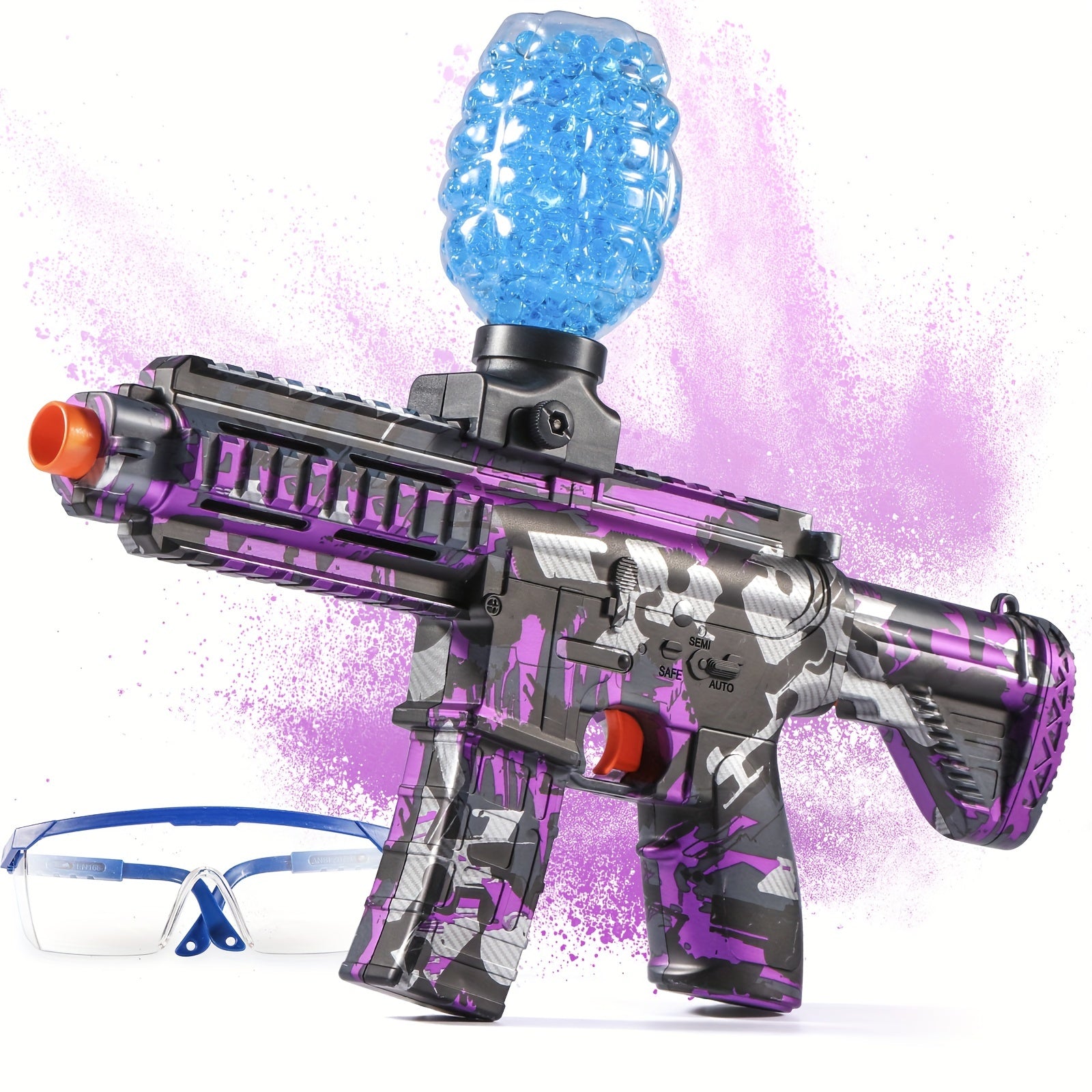 Exciting Electric Ball Blaster Toy For Kids And Adult High-Speed, Metallic Finish, Rechargeable With Safety Goggles