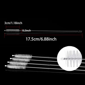 10 Pcs 6.8 inch Brush， Drinking Straw Cleaner Brush Kit, Nylon Pipe Tube Brush with Hook for Narrow Neck Bottles, Tumbler, Sippy Cup and Tube