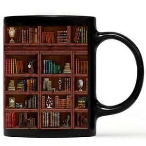 1pc, Library Bookshelf Mug, Book Lovers Coffee Mugs, Librarian Mug, Book Coffee Mug, Book Coffee Cups, Book Club Cup, Bookish Items, Bookwor