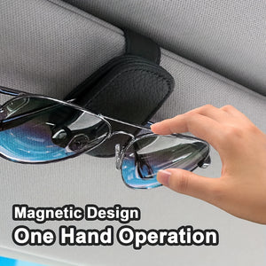 1pc Magnetic Sunglasses Holder for Car Visor - Convenient Car Interior Accessory