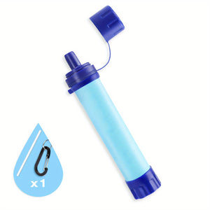 1pc Outdoor Water Filter, Personal Water Filtration Straw, Emergency Survival Gear Water Purifier For Camping Hiking Climbing Backpacking