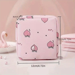 1pc Sanitary Napkin Storage Bag, Female Women Portable Cosmetic Lipstick Bag, Sanitary Napkin Storage Pouch, Makeup Lip Balm Bag, Travel Hea