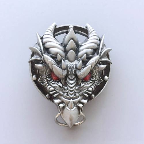 Men‘s Zinc alloy Leather Belt Buckle Vintage Western dragon shape Pattern US Local Shipping