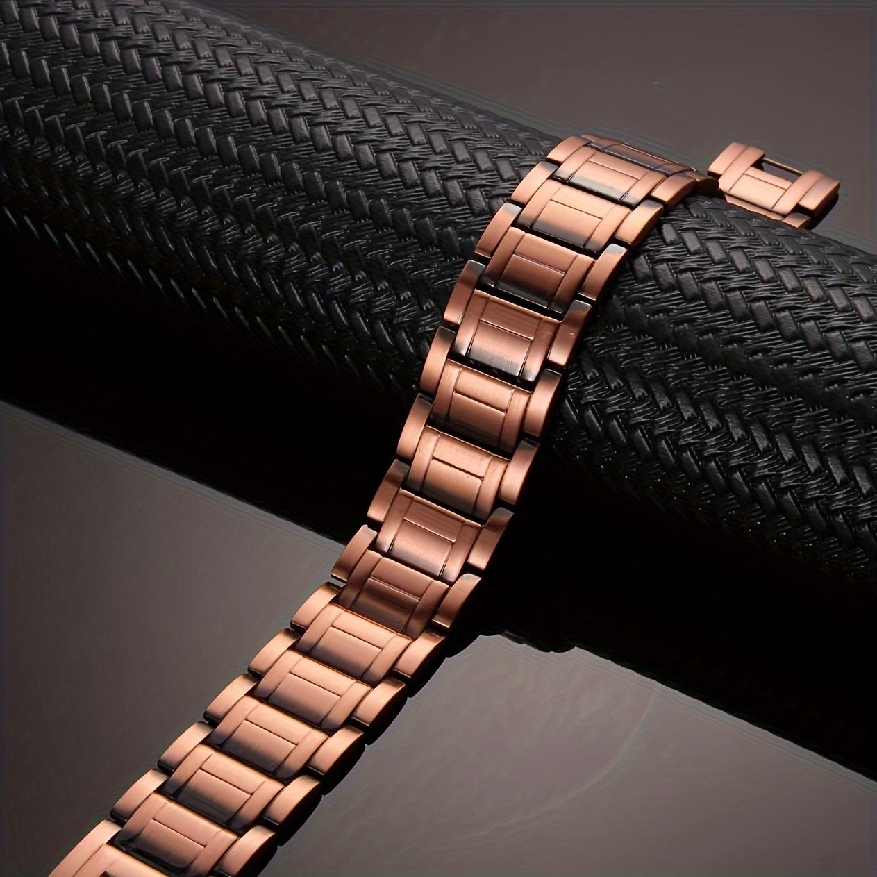 1pc Strength Copper Bracelets For Men Arthritis, 99.99% Pure Copper Magnetic Bracelet With 3 Row Neodymium Magnets Adjustable Length, Jewelr