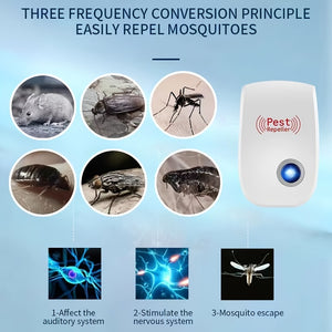 Ultrasonic Pest Repellent Plug-In - Effective Indoor Insect Control For Mosquitoes, Mice, Spiders, Ants, Cockroaches - Child-Safe Sleep Aid