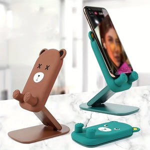 Cute Cartoon Animal Foldable Phone & Tablet Stand - Convenient Charging Holder for Desktop Use