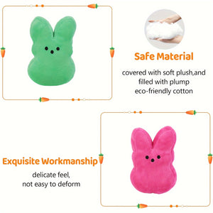 Akkun Plush Easter Bunnies 6-Pack - 13cm Adorable, Soft and Comforting Stuffed Animal Pillows for Festive Home Decor